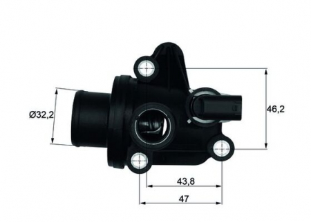 Termostat lichid racire (87°C, in carcasa) potrivit MERCEDES A (W168), VANEO (414) 1.4-2.1 07.97-07.05 [0]