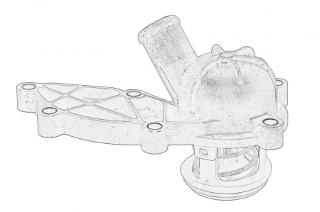 Termostat lichid racire (88°C) potrivit AUDI A4 B7, A6 ALLROAD C6, A6 C6, A8 D3 2.0/2.4/3.2 05.04-08.11 [1]