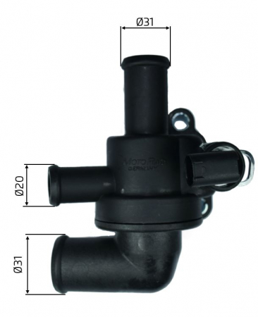 Termostat lichid racire (91°C, in carcasa) potrivit SMART CABRIO, CITY-COUPE, CROSSBLADE, FORTWO, ROADSTER 0.6/0.7 07.98-01.07