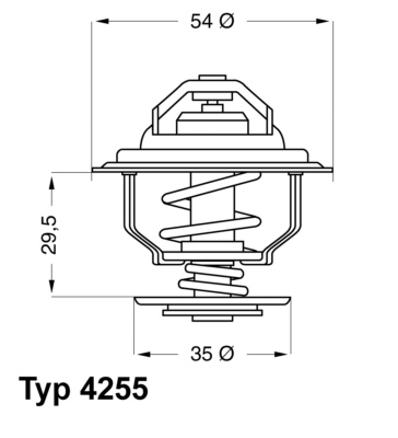 Termostat lichid racire (92°C) potrivit OPEL ASCONA B, ASTRA F, COMMODORE C, FRONTERA A, MONZA A, OMEGA A, REKORD D, REKORD E, SENATOR A, SENATOR B 1.7D-3.0 08.74-10.98 [1]