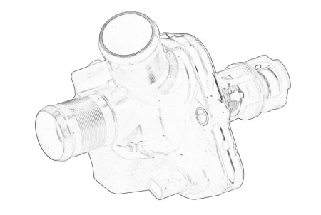 Termostat lichid racire potrivit CITROEN C3 / C3 ORIGIN III, C3 AIRCROSS II; OPEL CORSA F, CORSA F/HATCHBACK, CROSSLAND X, CROSSLAND X / CROSSLAND; PEUGEOT 2008 I, 208 I, 208 II 1.2 07.16- [1]