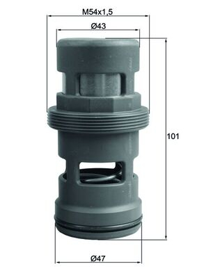 Termostat racire ulei EURO 6 potrivit MERCEDES ACTROS MP4 / MP5, ANTOS, AROCS OM470.903-OM470.913 dupa 2011 (114°C) [1]