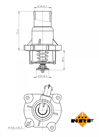 Termostat sistem racire (105°C, in carcasa) potrivit ALFA ROMEO 159, BRERA, SPIDER; CHEVROLET CRUZE, ORLANDO; FIAT CROMA; OPEL ASTRA G, ASTRA H, ASTRA H CLASSIC, ASTRA H GTC 1.6-3.2 03.00- [4]