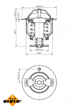 Termostat - Termostat sistem racire (82°C) potrivit VOLVO S40 I, V40; CITROEN C4 AIRCROSS; HYUNDAI GALLOPER I, GALLOPER II, H-1, H-1 / STAREX, TERRACAN; KIA K2500, PREGIO; LEXUS ES, GS, IS II 1.3-4.0 10.86-