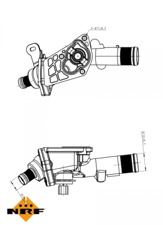 Termostat - Termostat sistem racire (83°C, in carcasa) potrivit MERCEDES A (W176), B SPORTS TOURER (W246, W242), CITAN (MPV), CITAN MIXTO (DOUBLE CABIN), CITAN/MINIVAN (W415) 1.5D/1.5DH/1.6 06.08-