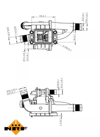 Termostat sistem racire (83°C, in carcasa) potrivit VOLVO C30, S40 II, S60 II, S80 II, V40, V50, V70 III; CITROEN BERLINGO, BERLINGO MULTISPACE, BERLINGO/MINIVAN, C2, C3 II 1.4D-2.0D 07.03- [4]