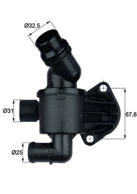 Termostat sistem racire potrivit AUDI A4 ALLROAD B8, A4 B7, A4 B8, A4 B9, A5, A6 C6, A6 C7, Q5; KIA RIO III; SEAT EXEO, EXEO ST 1.25LPG-3.0D dupa 2004 (87°C, in carcasa) [1]