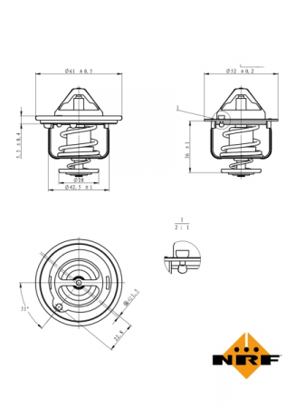 Termostat sistem racire (88°C) potrivit HONDA CIVIC IX, CIVIC VIII, INSIGHT, JAZZ III 1.0H-1.6D 04.00- [4]
