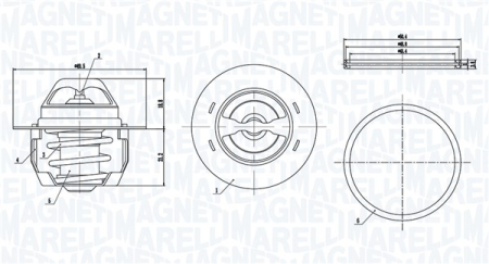 Termostat - Termostat sistem racire potrivit DACIA DOKKER/MINIVAN, DUSTER, DUSTER/SUV, LODGY, LOGAN, LOGAN EXPRESS, LOGAN II, LOGAN MCV, SANDERO, SANDERO II, SOLENZA; NISSAN KUBISTAR 1.0-3.0D dupa 1995 (89°C)