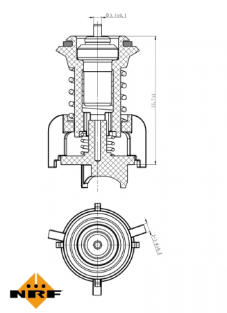 Termostat - Termostat sistem racire (92°C) potrivit AUDI A3, Q2, Q3, TT; SEAT ALHAMBRA, ARONA, ATECA, IBIZA V, LEON, LEON SC, LEON ST, TOLEDO IV; SKODA KAROQ, KODIAQ, OCTAVIA III 1.6D/2.0/2.0D 11.09-
