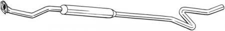 Toba esapament mijloc PEUGEOT 207 1.4 intre 2006-2013 [1]