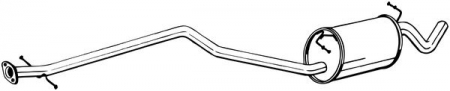 Toba esapament - Toba esapament mijloc FORD TOURNEO CONNECT, TRANSIT CONNECT 1.8D intre 2002-2013