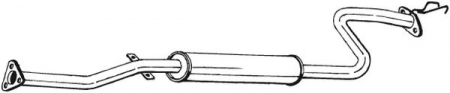 Toba esapament - Toba esapament mijloc HONDA CRX III 1.6 intre 1992-1998