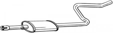 Toba esapament mijloc MITSUBISHI COLT VI 1.1-1.3LPG intre 2004-2012 [1]
