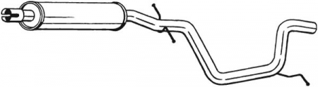 Toba esapament mijloc SKODA OCTAVIA II; VW GOLF V, GOLF VI, JETTA III 1.6D/1.9D intre 2004-2013 [1]