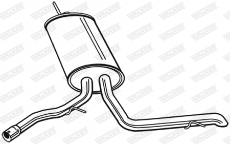 Toba esapament Spate (dedicat, lungime: 920mm) potrivit AUDI A2 1.4 02.00-08.05 [1]