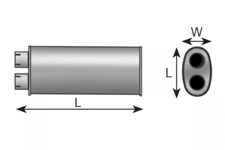 Toba esapament Spate potrivit MAN L2000, M 2000 L D0824FL01-D0824LFL09 10.93- [1]