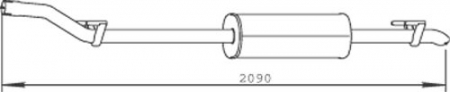Toba esapamet intermediara potrivit MERCEDES SPRINTER 2-T (B901, B902), SPRINTER 3-T (B903), SPRINTER 4-T (B904) OM611.981/OM611.987 04.00-05.06 [1]