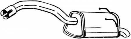 Sistem evacuare - Toba finala esapament potrivit FIAT PANDA 1.2/1.2LPG 02.12-