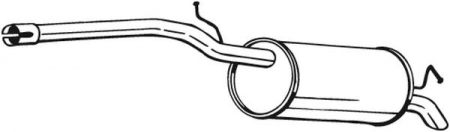 Sistem evacuare - Toba finala esapament potrivit VW CADDY III, CADDY III/MINIVAN, CADDY IV, CADDY IV/MINIVAN 1.6D/1.9D/2.0D 04.04-09.20