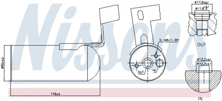 Uscator aer conditionat potrivit CHRYSLER GRAND VOYAGER V, VOYAGER V; VW ROUTAN 2.8D-4.0 dupa 2007 [4]