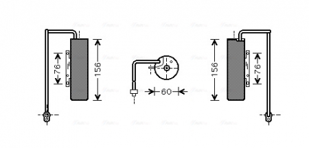 Evaporizator - Uscator aer conditionat potrivit OPEL SIGNUM, VECTRA C, VECTRA C GTS 3.0D 02.03-08.08