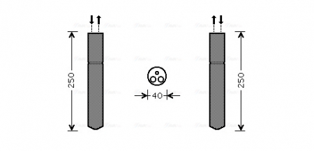Uscator climatizare potrivit CHRYSLER 300C; DODGE CALIBER, CHALLENGER, CHARGER; JEEP COMPASS, PATRIOT; LANCIA THEMA 2.1D-6.4 09.04-