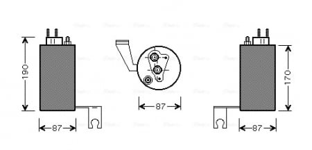 Uscator climatizare potrivit CHRYSLER PT CRUISER 1.6-2.4 06.00-12.10