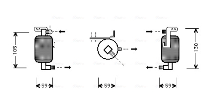 Climatizare - Uscator sistem climatizare potrivit CITROEN BERLINGO, XSARA, ZX; PEUGEOT 306, PARTNER 1.1-2.0D 1992-2015