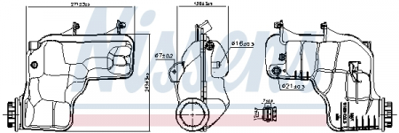 Vas expansiune - Vas expansiune cu capac, cu senzor nivel potrivit LAND ROVER RANGE ROVER IV, RANGE ROVER SPORT II 08.12-