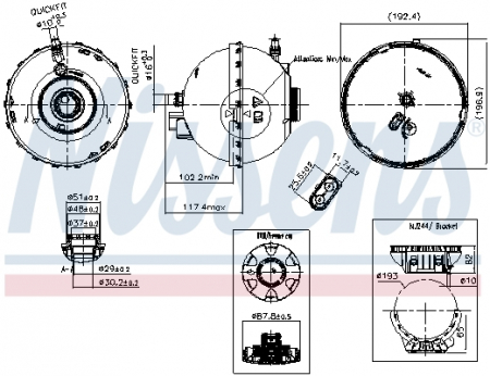 Vas expansiune - Vas expansiune cu capac potrivit BMW Seria 1 (F20), 1 (F21), 2 (F22, F87), 2 (F23), 3 (F30, F80), 3 (F31), 3 GRAN TURISMO (F34), 4 (F32, F82), 4 (F33, F83), 4 GRAN COUPE (F36) 07.11-