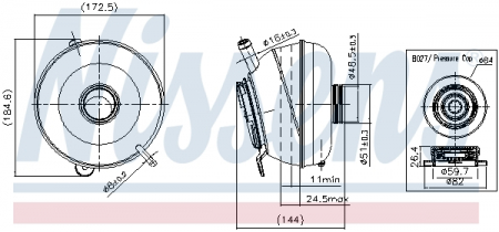 Vas expansiune - Vas expansiune cu capac potrivit LAND ROVER FREELANDER I 02.98-10.06