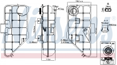 Vas expansiune - Vas expansiune cu capac potrivit MERCEDES M (W163) 02.98-06.05