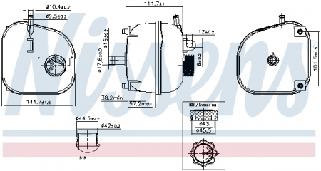 Vas expansiune - Vas expansiune cu capac potrivit MINI (R50, R53), (R52) 03.02-07.08