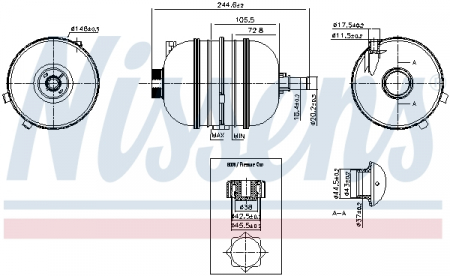 Vas expansiune - Vas expansiune cu capac potrivit PEUGEOT 206, 206+ 08.98-