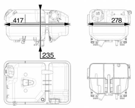 Vas expansiune lichid racire (cu conector) potrivit DAF CF, XF 106 10.12- [2]