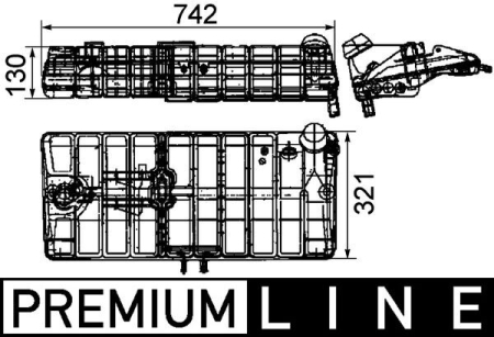 Vas expansiune lichid racire potrivit MAN E2000, EL, F90, F90 UNTERFLUR, HOCL, LION'S CITY, LION'S CLASSIC, LION'S COACH, LION'S REGIO, LION'S STAR, NG, NL, NÜ dupa 1974 (cu gaura senzorului) [1]