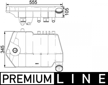 Vas expansiune lichid racire (fara capac) potrivit DAF XF 105, XF 95 01.02- [2]