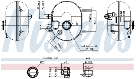 Vas expansiune - Vas expansiune lichid racire potrivit FIAT 500, 500 C, PANDA, PANDA/HATCHBACK; FORD KA; LANCIA YPSILON dupa 2003