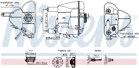 Vas expansiune - Vas expansiune lichid racire potrivit MERCEDES SLK (R171) 2004-2011