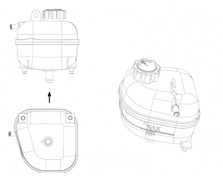 Vas expansiune - Vas expansiune racire cu capac potrivit MINI (R50, R53), (R52) 03.02-11.07