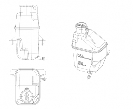 Vas expansiune - Vas expansiune racire cu capac potrivit MINI (R50, R53), (R52) 06.01-07.08