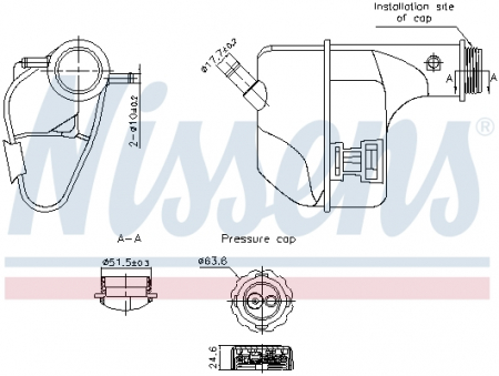 Vas expansiune - Vas expansiune racire (cu priza) potrivit DAEWOO MATIZ 09.98-