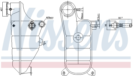 Vas expansiune - Vas expansiune racire potrivit MERCEDES 124 T-MODEL (S124), 124 (W124), 190 (W201), E T-MODEL (S124), E (W124) 1982-1996 (cu senzor nivel)