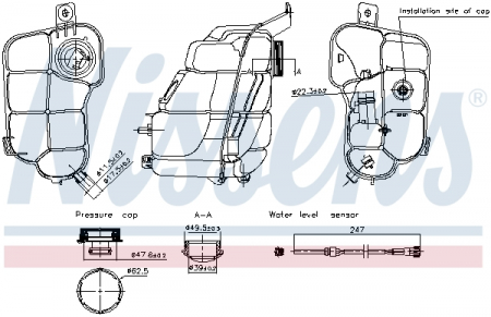 Vas expansiune - Vas expansiune racire (cu senzor nivel) potrivit VOLVO S60 II, S80 II, V60 I, V70 III, V70 III/KOMBI, XC60 I, XC70 I, XC70 II; LAND ROVER FREELANDER 2 12.05-12.18