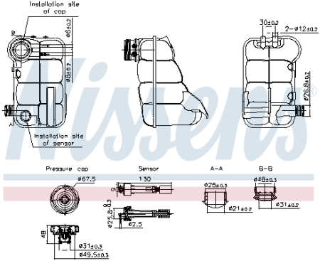 Vas expansiune racire potrivit BMW 3 (E30), 3 (E36), Z1, Z3 (E36) 09.82-06.01 [1]