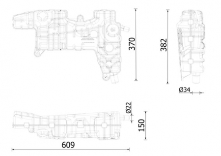 Vas expansiune racire potrivit DAF LF 45, LF 55; RVI D, KERAX, MIDLUM, PREMIUM; VOLVO FL, FL II, FL III BE110C-MIDR06.02.26Y/41 04.96- [2]