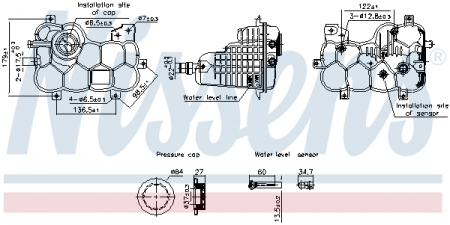 Vas expansiune - Vas expansiune racire potrivit JAGUAR F-PACE, XE, XF II, XF SPORTBRAKE 03.15-