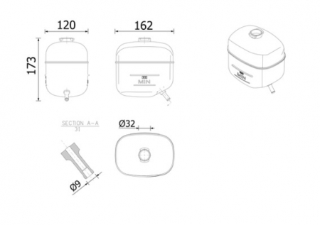 Vas expansiune racire potrivit NEW HOLLAND TN 8045.05-NEF4(F4GE0454A) [2]