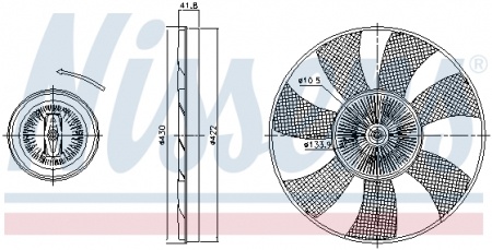Ventilator - Vascocuplaj ventilator radiator (cu ventilator, 430mm, cu 7 palete) MERCEDES SPRINTER 3,5-T (906), SPRINTER 3,5-T (907, 910), SPRINTER 3,5-T TOURER (907), SPRINTER 4,6-T (906) OM642.896-OM642.992 dupa